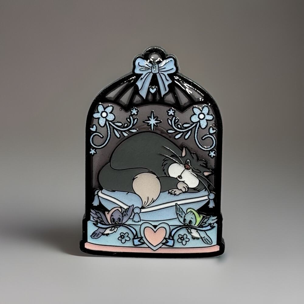 Loungefly Disney Cat Terrarium Blind Enamel Pin New Open LUCIFER Cinderella